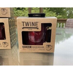 Twine Stainless Steel & Brass Moscow Mule mug #5825 1 available